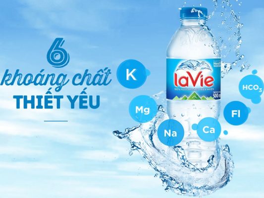 6 khoáng chất thiết yếu của nước lavie 500ml