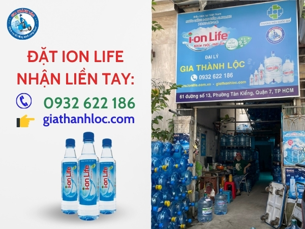 Nước uống I-on Life 450ml thùng 24 chai 4 Đại lý Ion Life 450ml