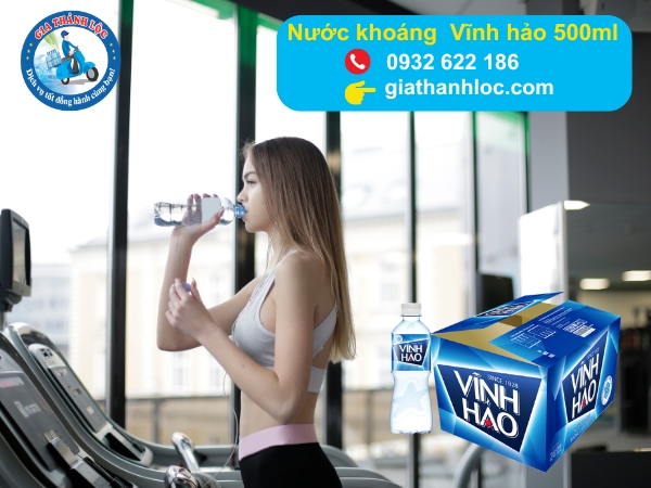 nước khoáng vĩnh hảo 500ml phù hợp cho hoạt động thể thao