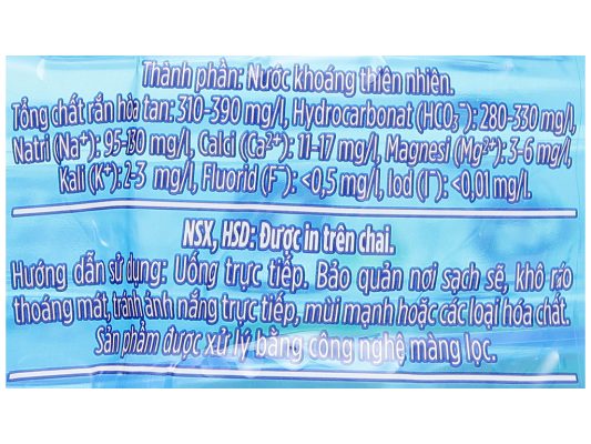 Nước khoáng Lavie 5L thùng 4 chai 4 thành phần khoáng chất của nước Lavie 5l