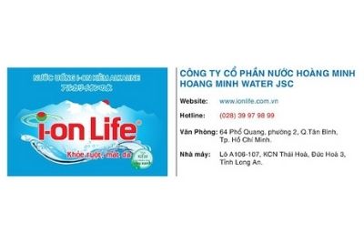 Nước uống ion Life - CTCP nước Hoàng Minh