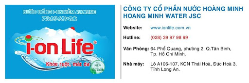 Nước uống ion Life - CTCP nước Hoàng Minh
