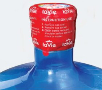 13 Cách Nhận Biết Đâu Là Bình LaVie 19L Thật? 1 Màng co Lavie_Gia Thành Lộc_0932622186