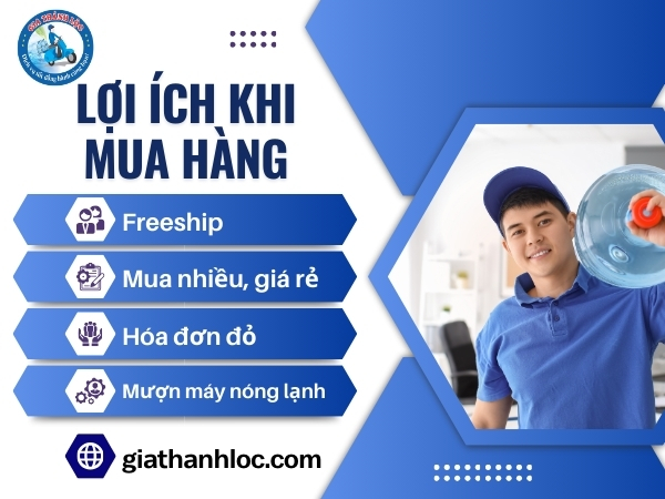 Nước tinh khiết Sapuwa 5L Có Vòi 7 Ưu điểm khi đặt hàng tại Gia Thành Lộc