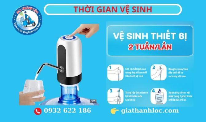 tần suất vệ sinh thiết bị trong quá trình sử dụng