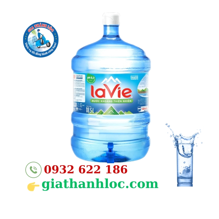 nước khoáng lavie bình vòi 18.5l