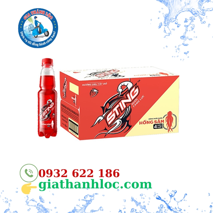 nước tăng lực sting dâu chai 330ml