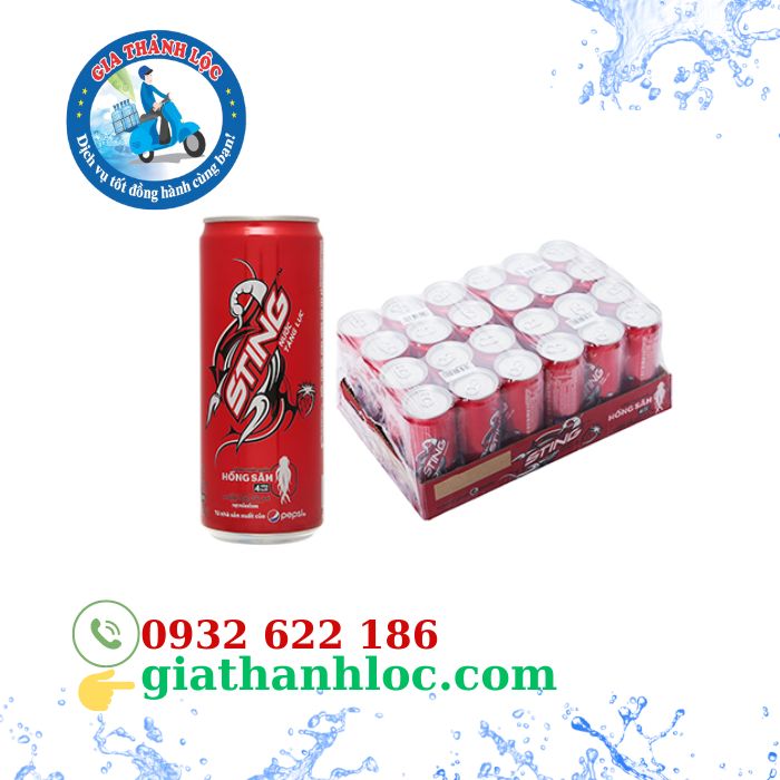 nước tăng lực sting dâu lon 320ml