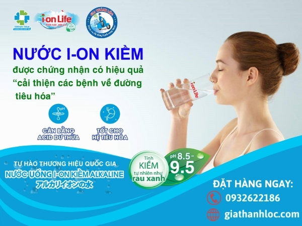 tác dụng hộ trợ tiêu hóa của nước ion life