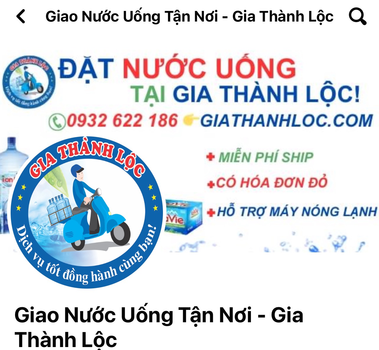 dịch vụ giao nước uống tận nơi