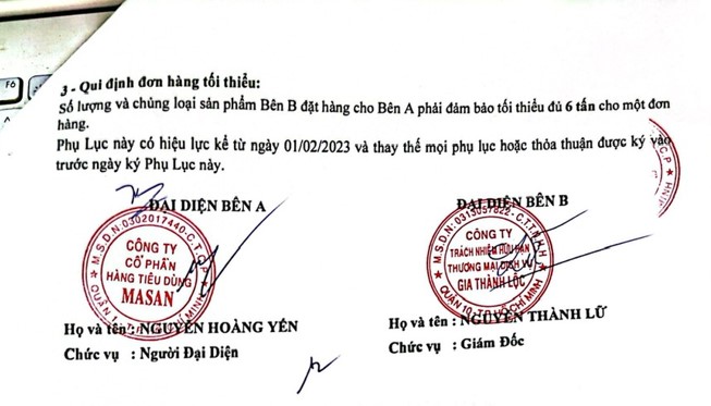 hợp đồng phân phối Vĩnh hảo tờ 2