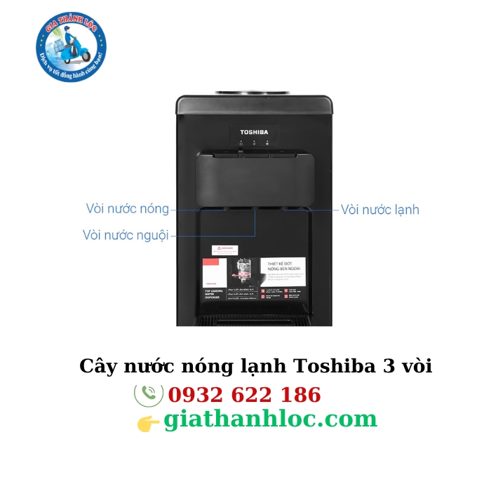 Cây nước nóng lạnh Toshiba 3 vò hình 2