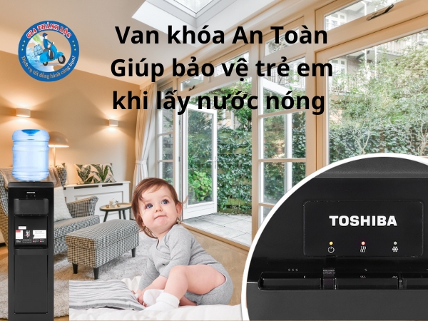 Cây nước nóng lạnh Toshiba RWF W1917TV 650W 4 van khóa an toàn cho trẻ em của toshiba rwf w1917tv